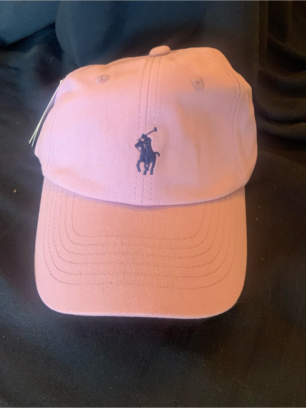 Ralph Lauren Lilac Cap with Navy Polo Logo